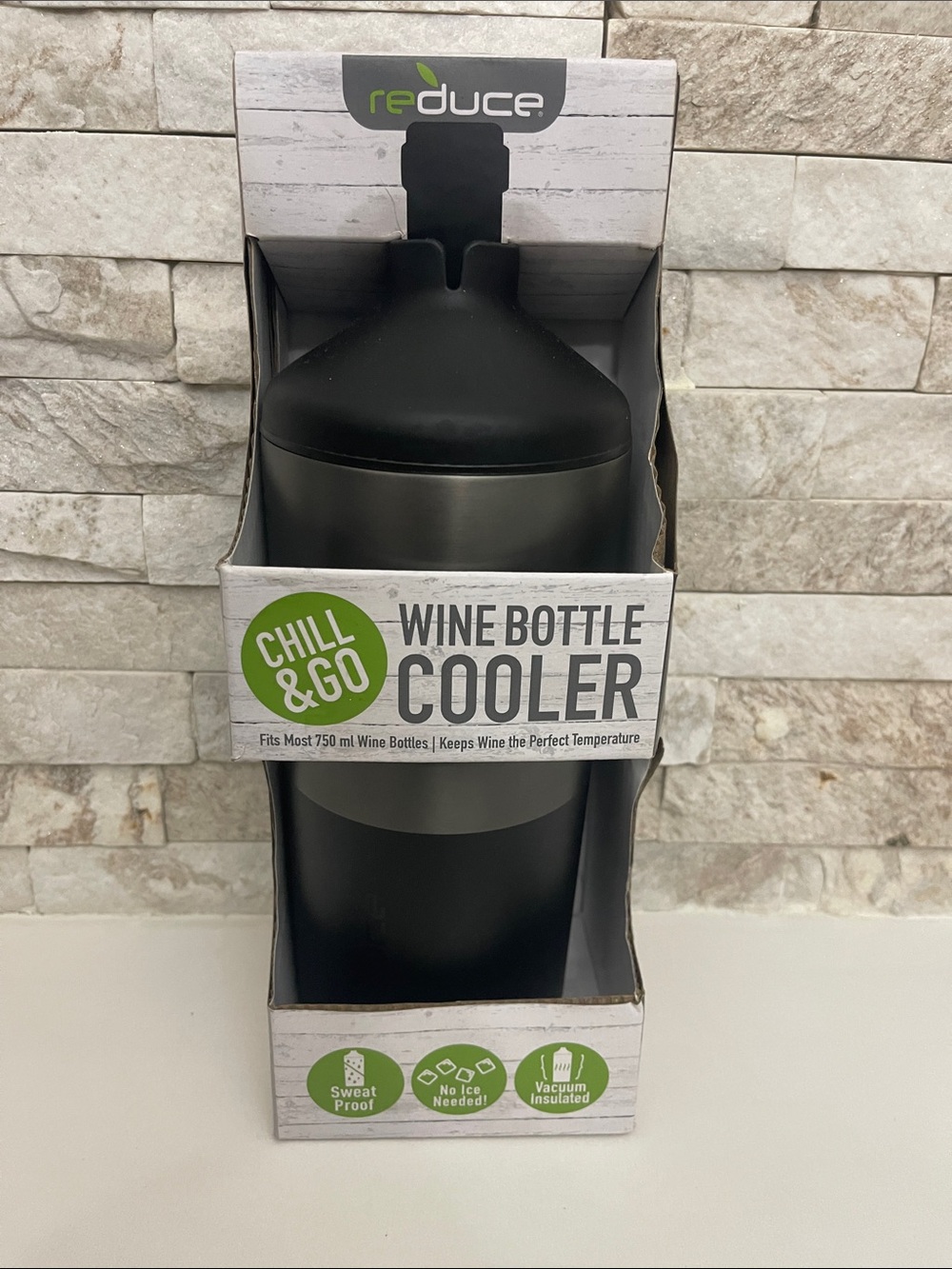 Brand new in box! Reduce Chill & Go Wine Bottle Cooler